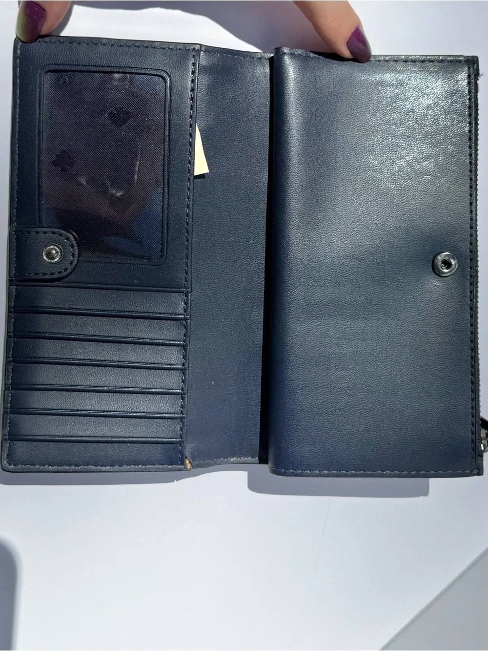 Kate Spade New York Navy Leather Embellished Continental Wallet